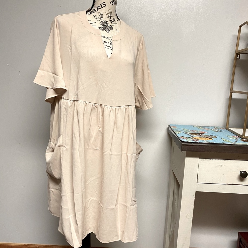 Taupe color dress